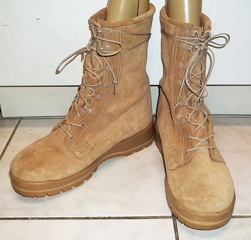 Altama Army Combat Boots Model 11461 Desert Tan Coyote Suede Upper 