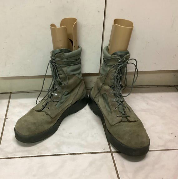 Wellco Air Force TW Sage Green Suede Combat Boots Mens 10 W Vibram Safe-to-Fly Wellco Air Force TW Combat Flight Boots Sz 7WF Suede Vibram  main image 4