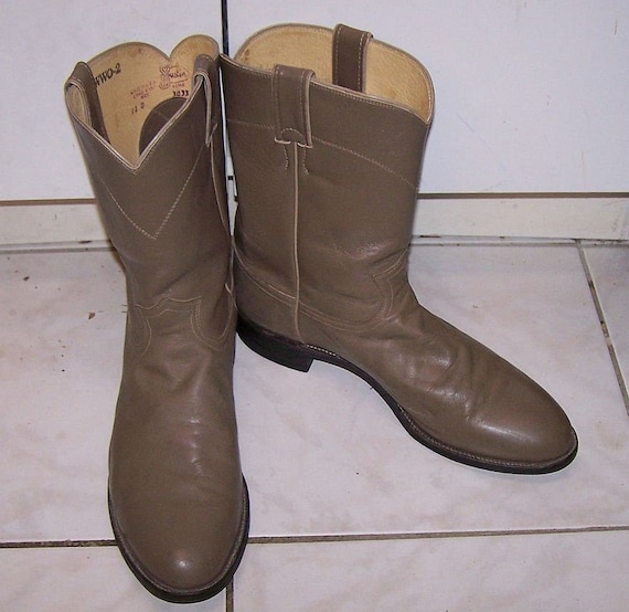 Justin roper boots western low heel model 3033 ta… - image 2