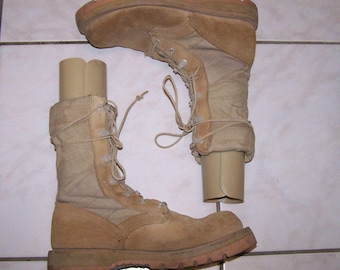 McRae Desert Combat Boots Womens: Suede Cordura - US Womens 7 / Mens 5W