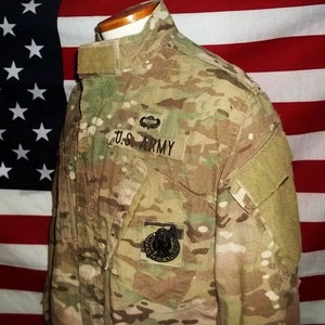 US Army Multicam BDU Shirt: Flame Resistant Field Jacket, Medium Long