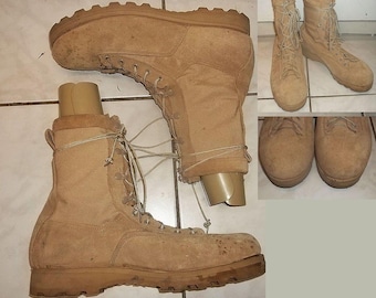 Botas de combate Belleville Goretex: gamuza Cordura, color tostado, homologadas para tripulaciones de vuelo, talla 12R para hombre