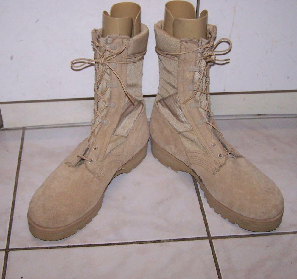 Vintage Wellco Desert Combat Boots New Suede Cordura, US  display picture 1