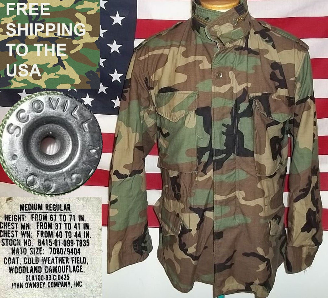 Vintage M65 Field Jacket: Woodland Camo, John Ownbey, Medium