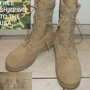 Altama Desert Combat Boots Suede Cordura Upper Tan Color  display picture 3