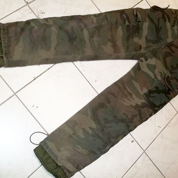 Canadian Army cargo pants and liner woodland camo civilian issue World Famous Sales 38x34 good condition