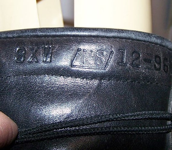 Wellco Combat Boots USGI With Molded Rosearch Soles Black Leather 9 XW Moderately Worn Reconditioned Good Condition Free Shipping to USA Etsy