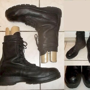 Belleville 360ST Army Work Boots: Black Leather Steel Toe  display picture 1