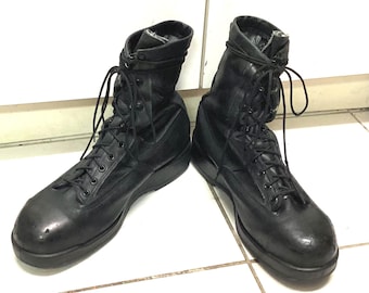 Bottes de sécurité militaires Belleville, embout en acier 500ST, cuir noir imperméable, pointure homme US 13 R