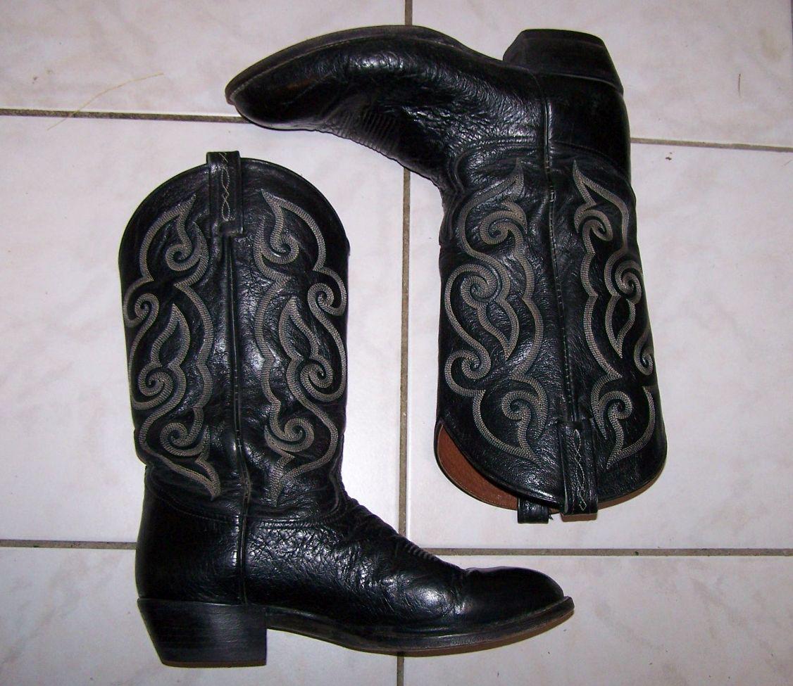Tony Lama Bonham Western Boots Men 9 Black Tony Lama Black Men Footwear Western Exotic Bonham 13  main image 4