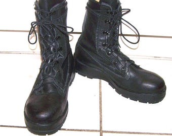 Belleville army safety boots Steel Toe Black Leather - US Mens 8.5M