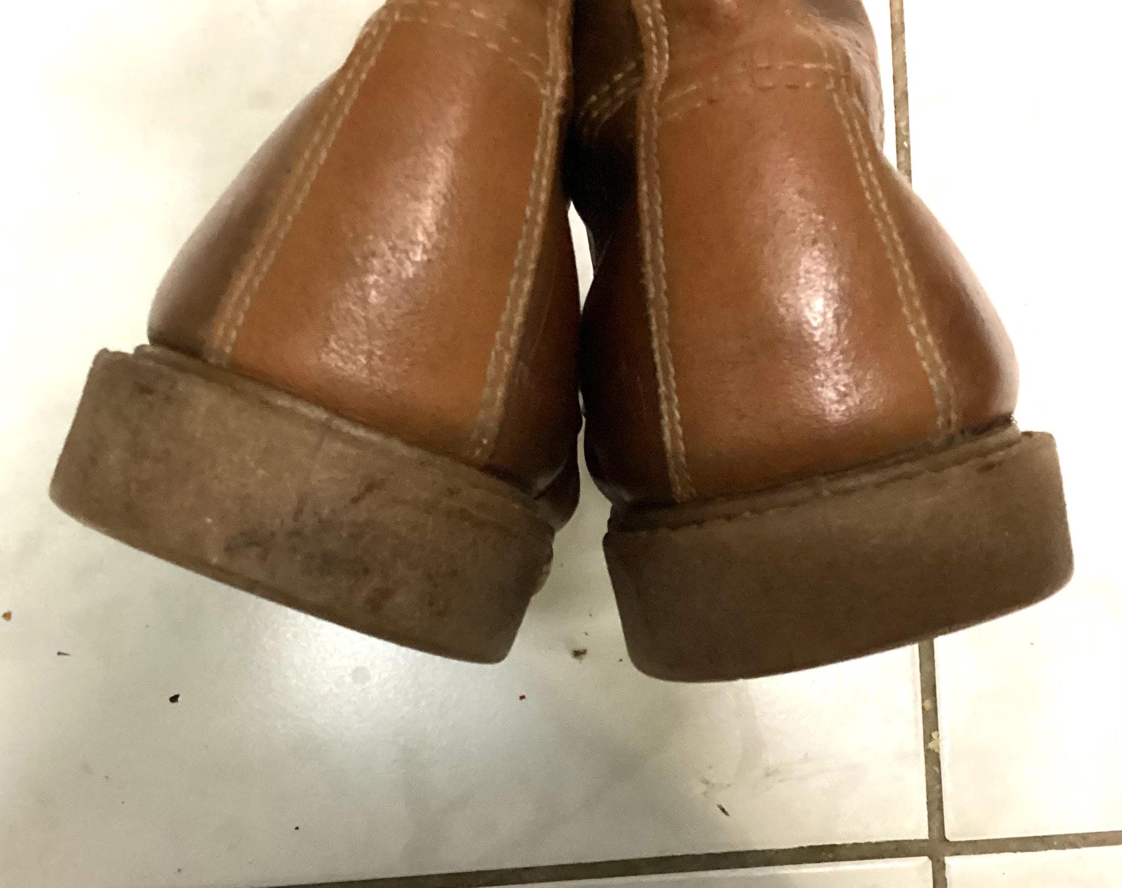 Vintage Work Boots Moc Toe Cedar Crest Saddle Brown 9.5M - Etsy