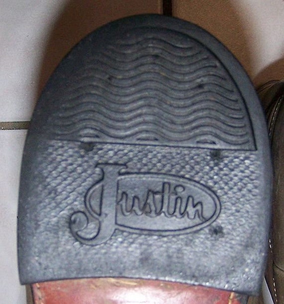 Justin roper boots western low heel model 3033 ta… - image 8