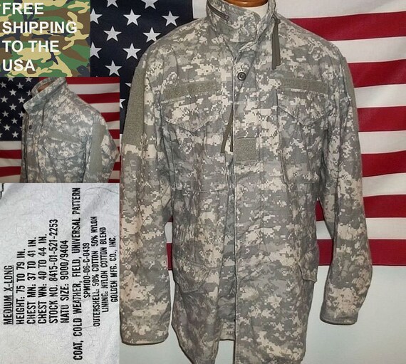 M65 Field Jacket ACU Digital Camo Medium X long Very Good Condition With FREE Shipping to the USA Etsy
