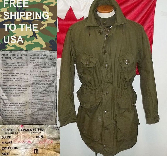 Canadian Army ECW Parka With Liner Medium Size Very Good Canadian Army ECW Parka With Liner Medium Size Very Good