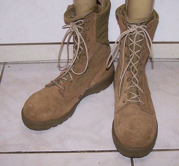 Belleville USMC Desert Combat Boots Steel Toes 550ST Tan Suede US Mens Size 8 W Slightly Worn Very Good Free Shipping to the USA Etsy