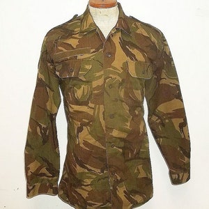 Dutch Army camo shirt field BDU British DPM camouflage pattern boyfriend large long laundered clean gently worn collectible LoWERED PRICE