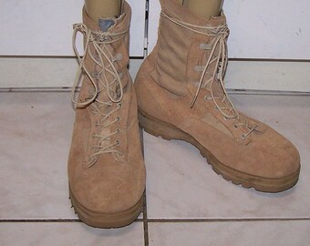 Altama Desert Combat Boots Suede Cordura Upper Tan Color  display picture 2