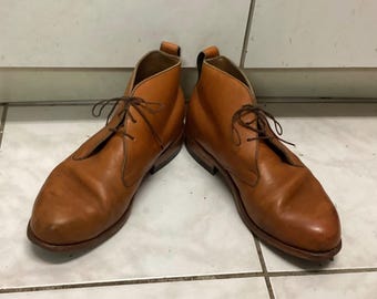 Vintage Dayton chukka stövlar, ankel, konjaksfärgade, amerikanska herrstövlar, 7,5 W