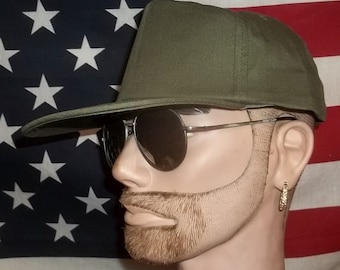 Vintage US Army Field Cap, OG-507 Olive Drab, Size 7 1/8