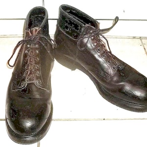 Red Wing work boots Supersole Steel Toes: Brown Leather Ankle Boots, men’s 14B