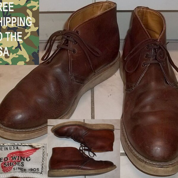 Red Chukka Boots Etsy