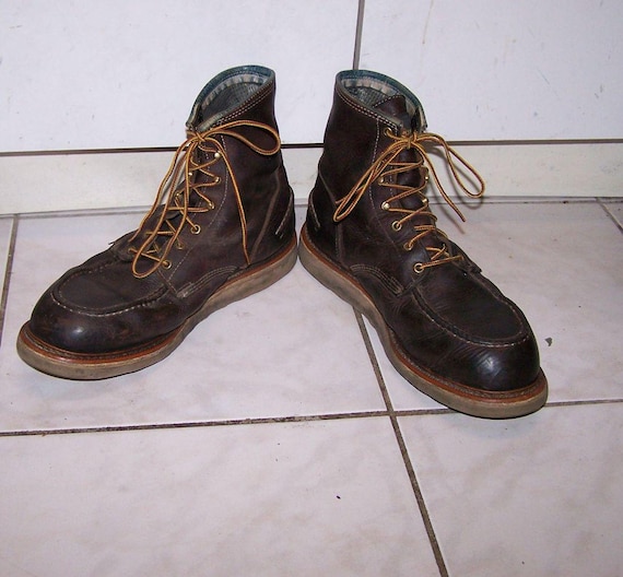 Vintage Thorogood Work Boots American Heritage Moc Toe  display picture 1