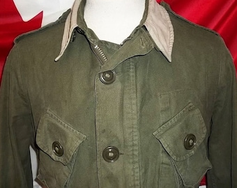 Vintage 70s Canadian MK-2 Field Jacket Combat Coat Size 1 Short