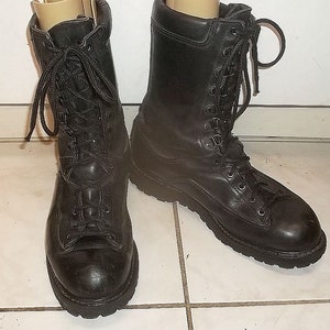 Matterhorn Corcoran 1949 military field boots Thinsulated black leather Vibram soles made in USA size 9.5 M gently worn free US shipping image 2