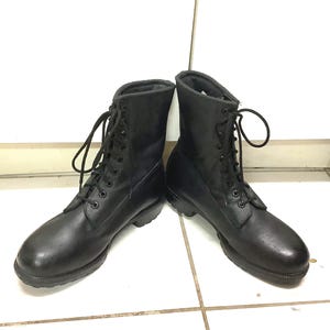 Botas de trabajo vintage Husky de seguridad con punta de acero para hombre canadienses, 8.5 extra anchas