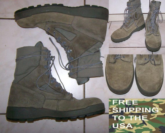 USAF Flight Boots Air Force Combat Mcrae Suede and Cordura Upper Sage Solor US Mens 10.5 R Slightly Worn Free US Shipping Etsy Sweden