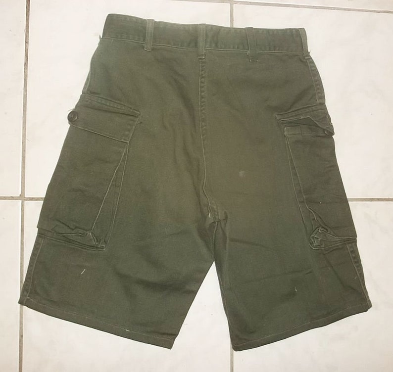 US Army cotton fatigue cargo shorts vintage OG 107 sateen W28 Etsy
