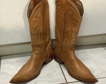 Szpiczaste kowbojskie buty Rancho, meksykańskie buty do karaluchów, kolor koniakowy, rozmiar US, męskie, 10 EE