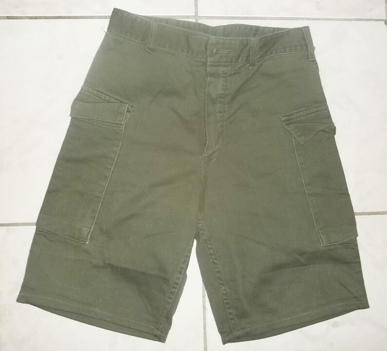 US Army cotton fatigue cargo shorts vintage OG 107 sateen W28 | Etsy