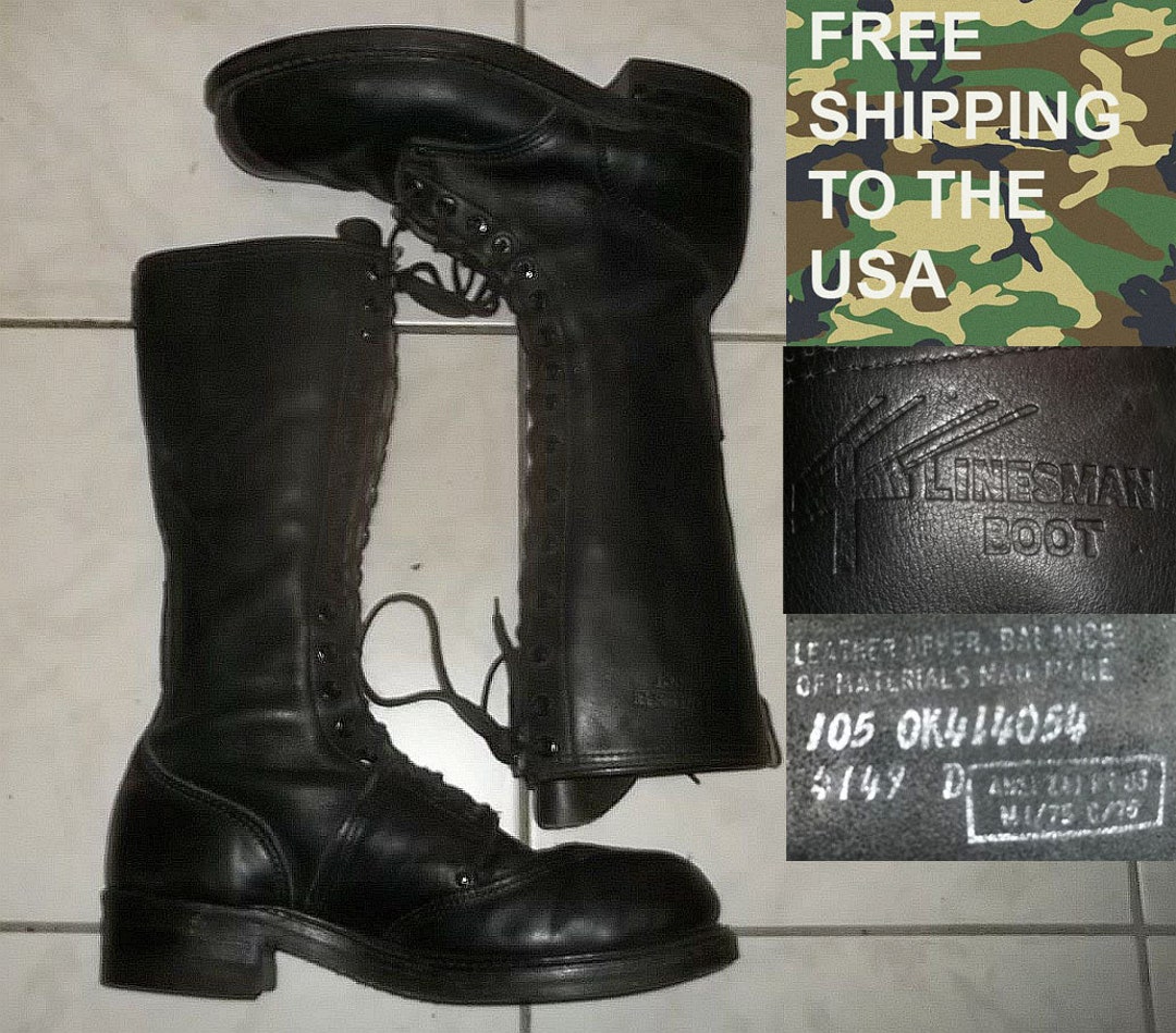 Vintage Addison Linesman Work Boots Electrician Climber Safety Footwear