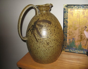 Gorgeous 1977 Signed Studio Art Pottery Jug Pitcher