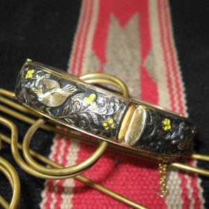Vintage 1960's Damascene Bangle Bracelet