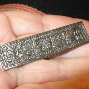 Sterling Arts and Crafts Style bar Brooch, Pin, Unisex brooch, 2.5&quot; wide