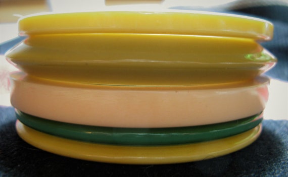 Stack of Vintage Bakelite Bangle-Bracelets-Lot-of… - image 2