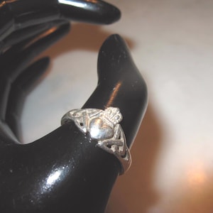 Vintage Sterling .925 Irish Claddagh-Ring-Irish-Size-7.5