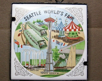 Vintage 1962 Seattle World's Fair Trivet: Century 21 Exposition
