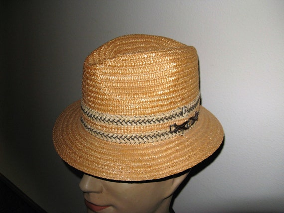 Stylish Straw Hat Made In Italy, Unisex, Sz Small - image 3
