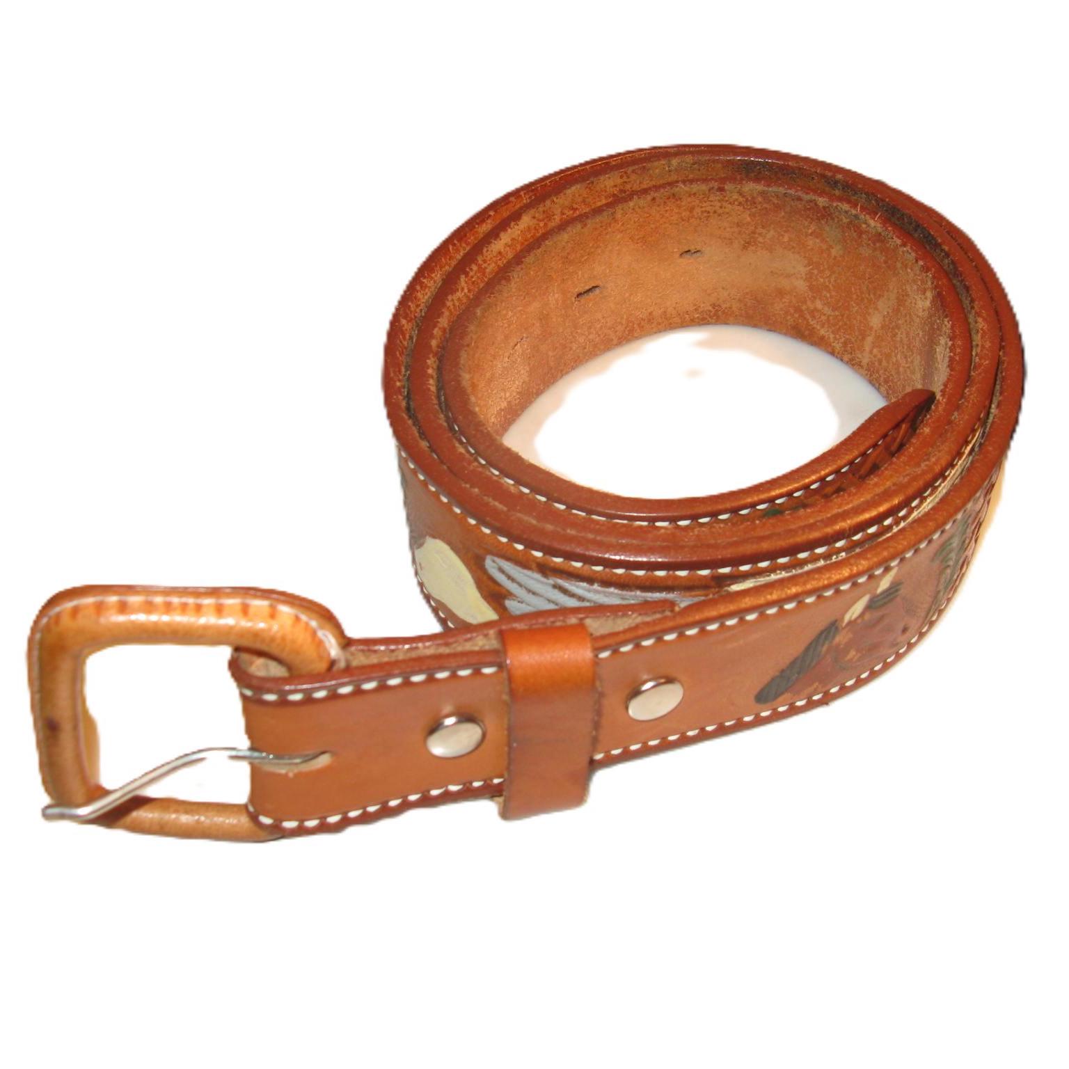 VTG The Highwayman Brazilian Agate Buckle Steerhide Leather Belt XXL Western Vintage Leather Belt Xxl - Etsy main image 4