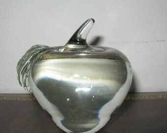 Crystal Apple Paperweight, Teacher Gift