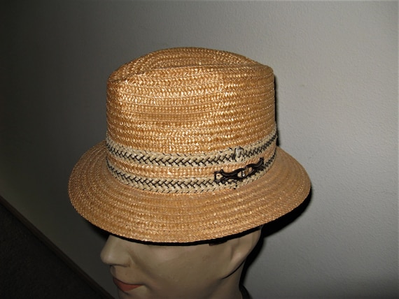 Stylish Straw Hat Made In Italy, Unisex, Sz Small - image 1