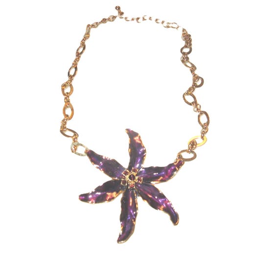 Vintage KJL (Kenneth Jay Lane) Lily necklace - image 1