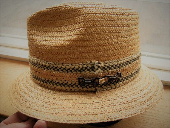 Stylish Straw Hat Made In Italy, Unisex, Sz Small - image 2