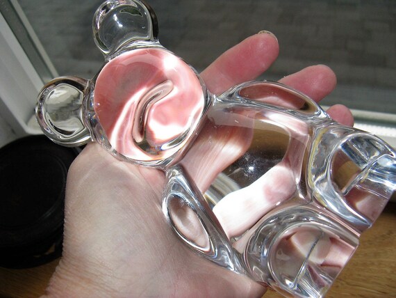 Orrefors MCM Crystal BEAR, Hand Blown Figurine, Paperweight