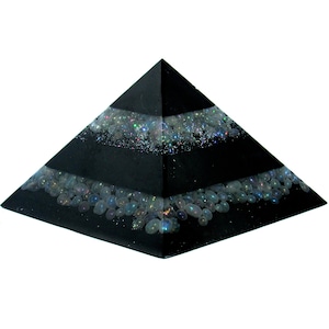 Powerful Moonstone & Shungite Orgonite Pyramid- 5G Block - EMF Shield