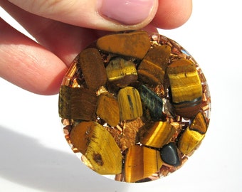 Tiger&#39;s Eye  Orgonite® Pendant/Stimulate Kundalini/Enhance Psychic Abilities.